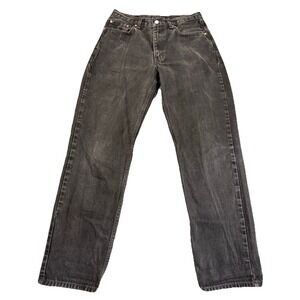 Levi's 550 Relaxed Fit Jeans 33x34 (meas 32") Black Denim Tapered Leg